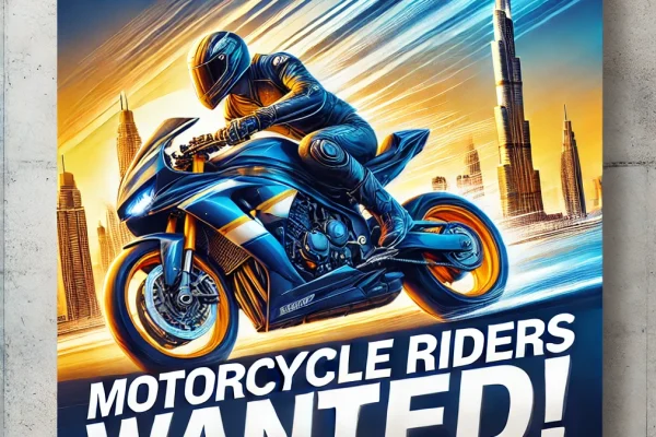 Motorcycle Riders Jobs in Dubai – 600 positions Motorcycle Riders Jobs in Dubai - 600 positions