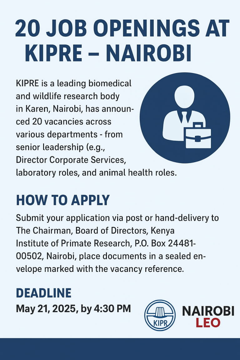 20 Job Openings at KIPRE Nairobi